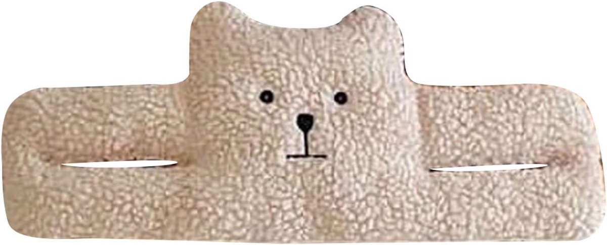 SnelShoppen - Anti Pinch Guard Deurstopper Voor Kinderen - Lamb Cashmere PP Katoen - Kleine Beer - Veiligheid Tegen Vingers Tussen Deur - Makkelijk Te