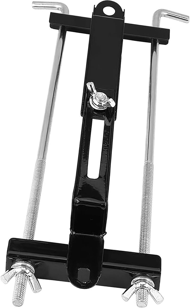 SnelShoppen - Universele Verstelbare Accu Houder 27cm - Accu Bevestigingsbeugel J-Bolt Stijl - Vervangingsonderdeel voor Auto's en SUV's - Roestvrijst