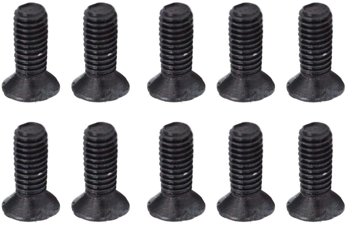 SnelShoppen - 50Pcs M3 Verzinkte Schroeven DIN 965 Zwarte Gegalvaniseerde Countersunk Bouten Machine Schroeven Assortiment Kit (M3*6) voor Klussen en