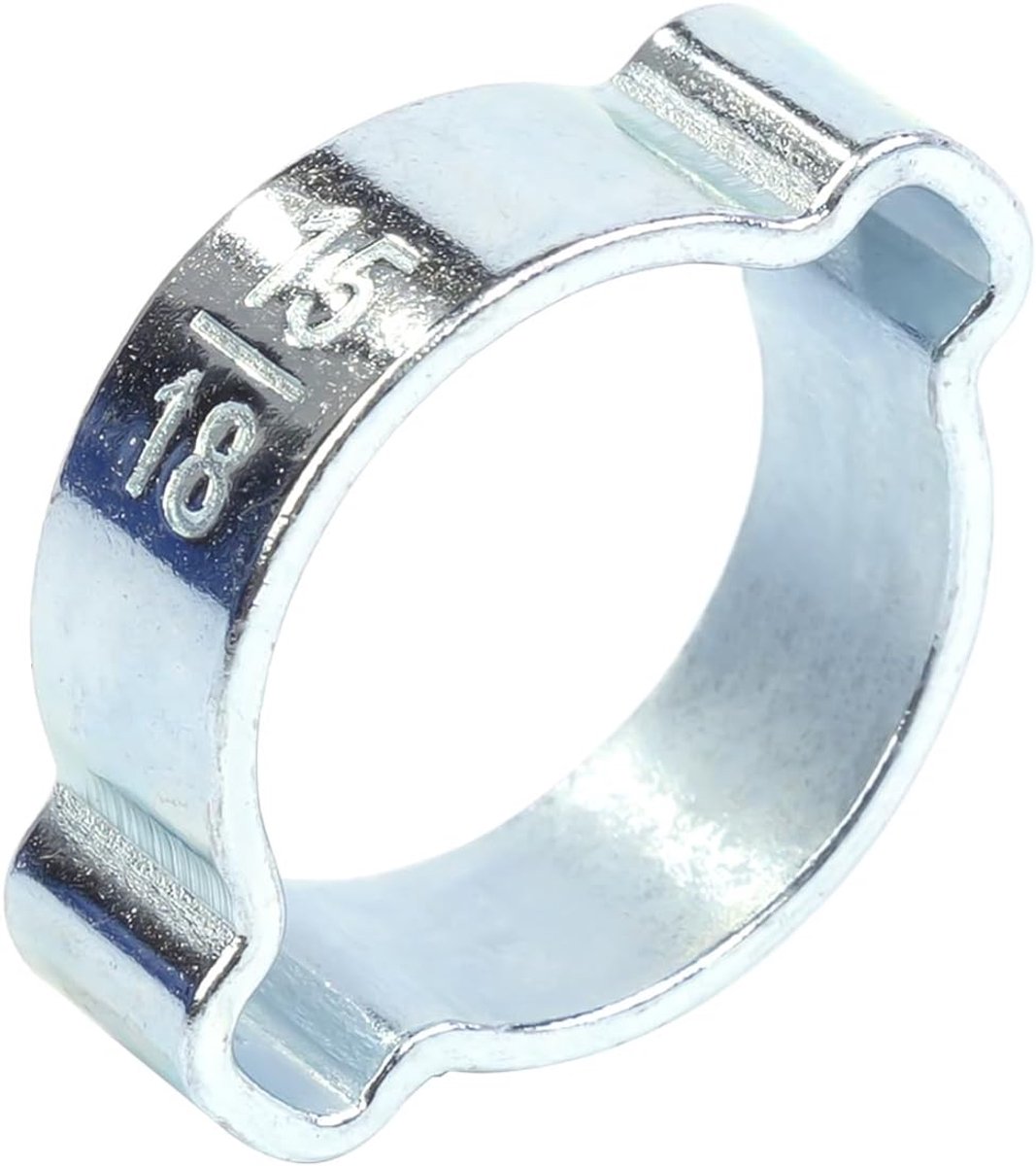 SnelShoppen - 80pcs 5-18mm Gegalvaniseerde Dubbele O Klemmen, Slangklemmen, Buisklemmen, Klikbare Snelle Installatie, Corrosiebestendig, Voor Slangen