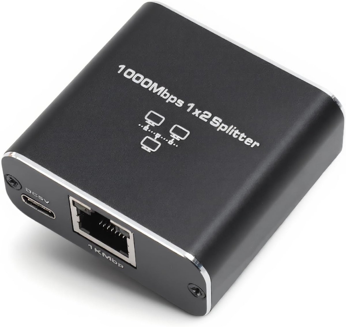SnelShoppen - Gigabit Ethernet Switch Splitter 1 naar 2 - 1000Mbps RJ45 Internet Splitter Adapter - Netwerk Hub voor Meerdere Apparaten - Ideaal voor