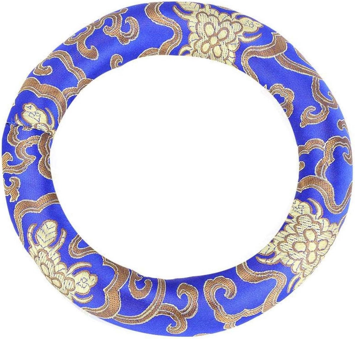 SnelShoppen - Zangkom kussenring, Zangkom kussen, zacht en comfortabel voor professionals, 7-10 inch, blauwe zijde, elegant design voor optimale klank