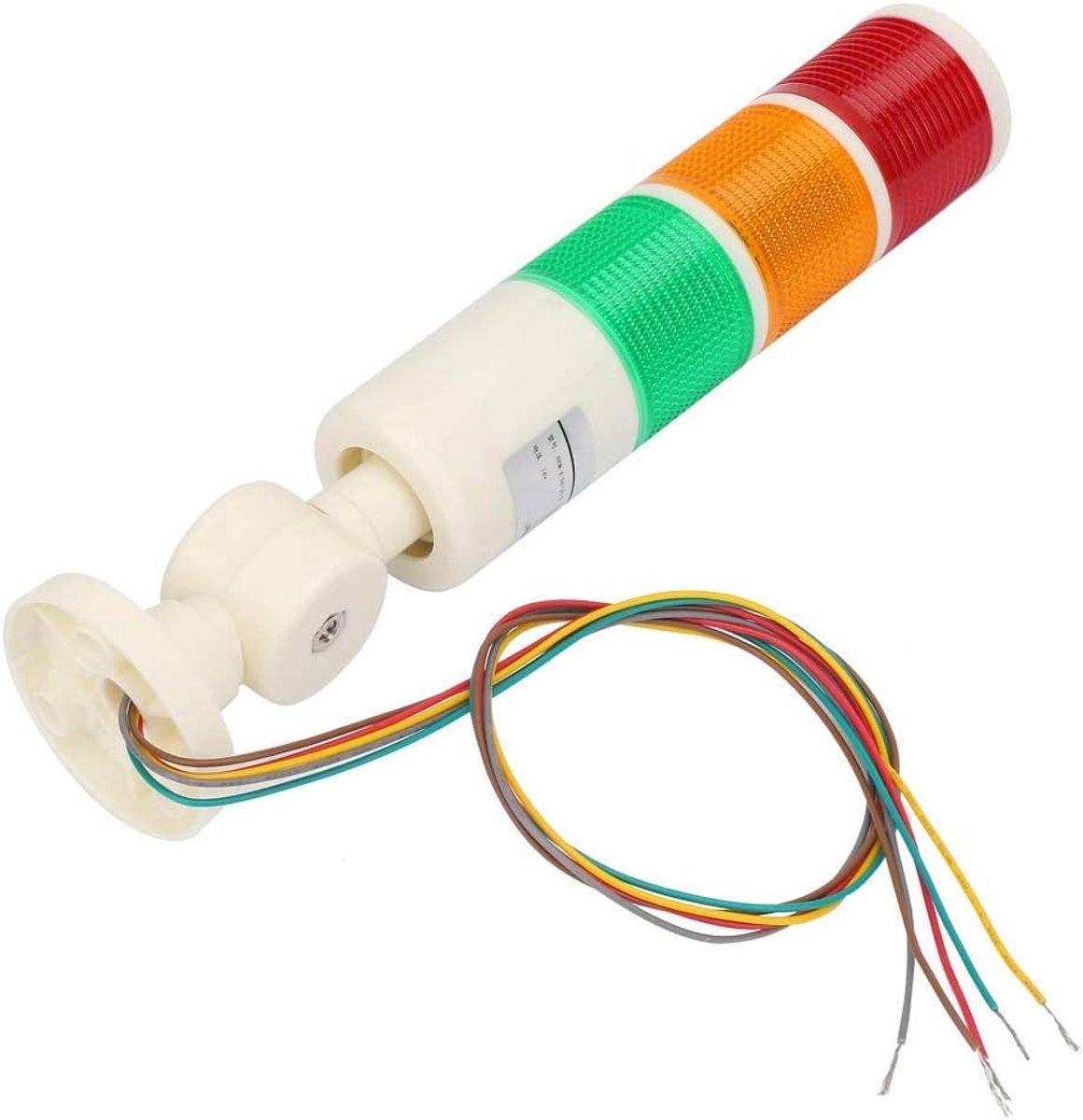 SnelShoppen - Machine Waarschuwingslamp 24VDC CNC Machine LED Indicator Rood/Oranje/Groen Alarm Signaallicht met Buzzer Geluid voor Machine Gereedscha