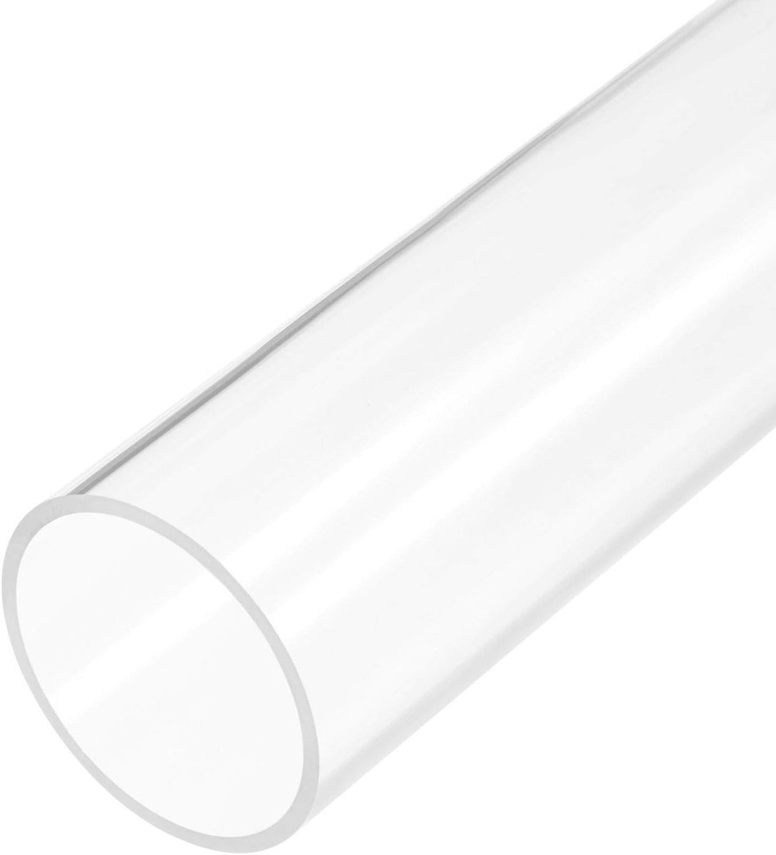 SnelShoppen - Helder Acryl Ronde Buis 61mm ID 65mm OD 305mm voor Lampen, Lantaarns, Waterkoelsystemen, Duurzaam en Lichtdoorlatend