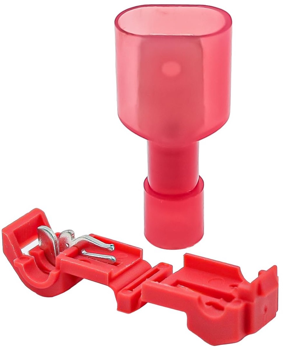 SnelShoppen - 30 Stuks T1 Type No-Break Draad Klemmen Connector Plug - Snelle Verbinding voor Circuits, Vlamwerend en Isolerend, Tinned Brass en PP