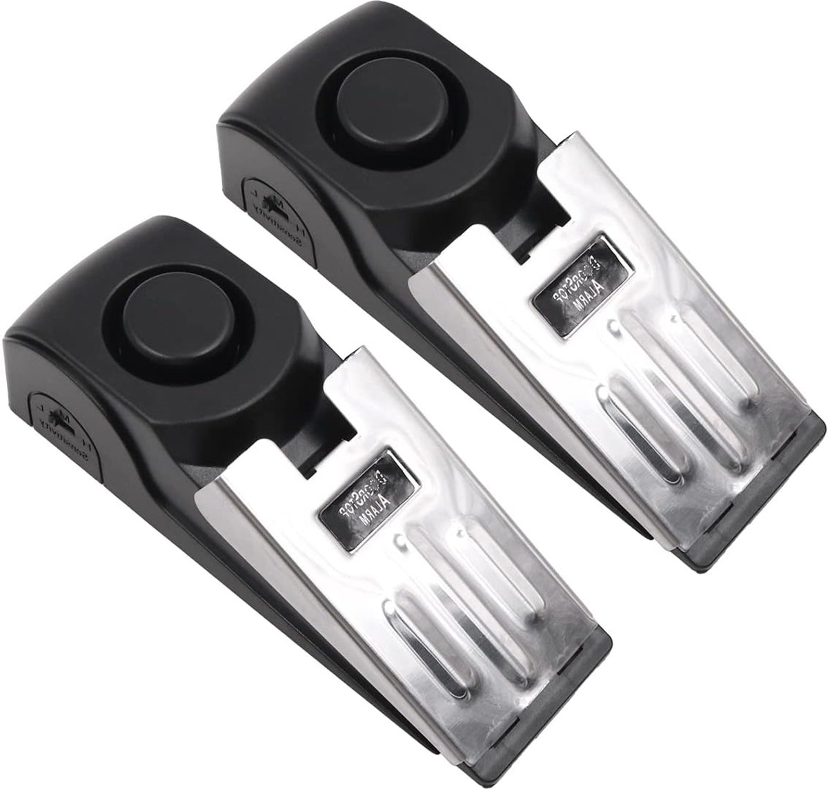 Tiardey 2 stuks deurstopalarm, draagbare wigvormige deur, beveiligingsstopalarm, met antislip rubber, 120 dB - ShopVlot