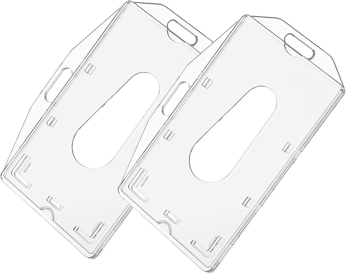 SnelShoppen - 2 Pack ID Kaarthouders Hard Plastic ID Kaart Cases voor Kantoor, School, Creditcards, Rijbewijzen en Paspoorten