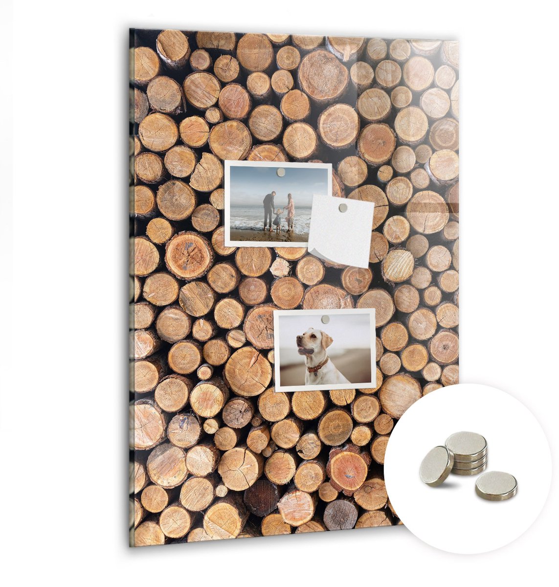 Coloray Glazen Magneetbord - Magnetisch Bord Koffie - 40x60 cm - Bruin Magneetbord - Magnetic Board - Keuken Decoratie