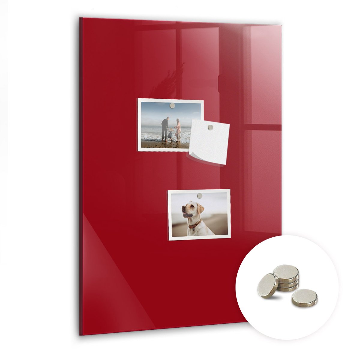 Coloray Glazen Magneetbord - Magnetisch Bord Oranje kleur - 40x60 cm - Rood Magneetbord - Magnetic Board - Glazen Magneetbord