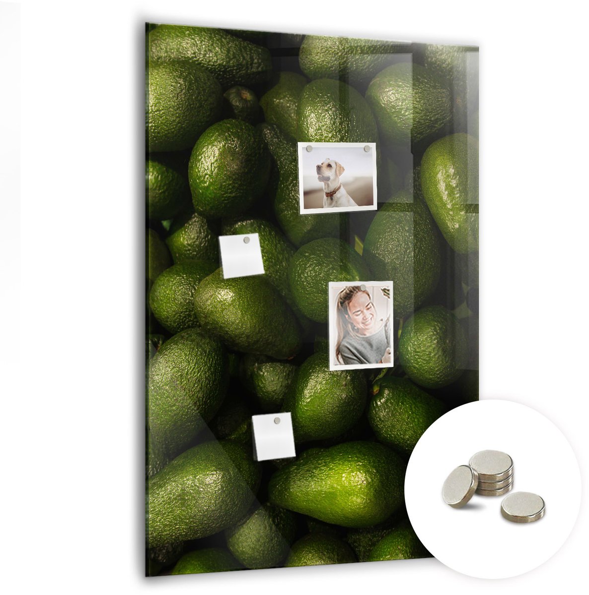 Coloray Glazen Magneetbord - Magnetisch Bord Een kopje koffie - 70x100 cm - Groente Magneetbord - Magnetic Board - Keuken Decoratie
