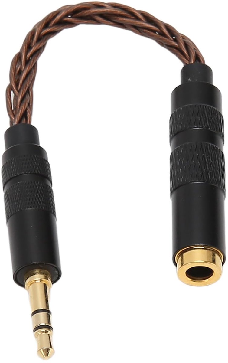 SnelShoppen - Balanced Adapter Kabel 4.4mm Vrouwelijk naar 3.5mm Stereo Plug - Goud Geplateerde Jacks - Koper Kabel - Hoofdtelefoon Adapter Kabel (Bro