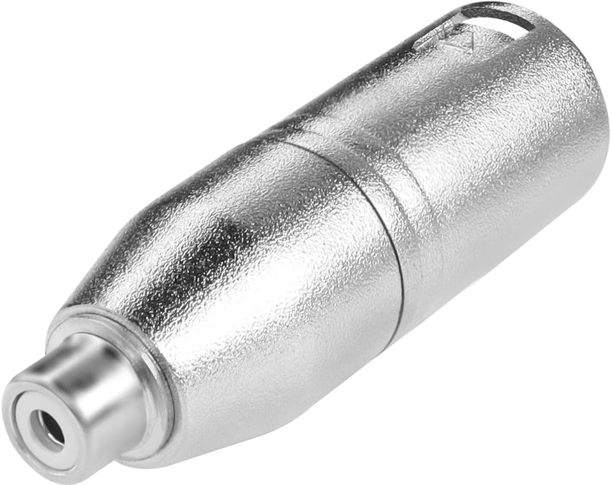 SnelShoppen - XLR plug naar RCA audio converter adapter 3-pins XLR naar RCA ongebalanceerde microfoon jack voor opname en versterker