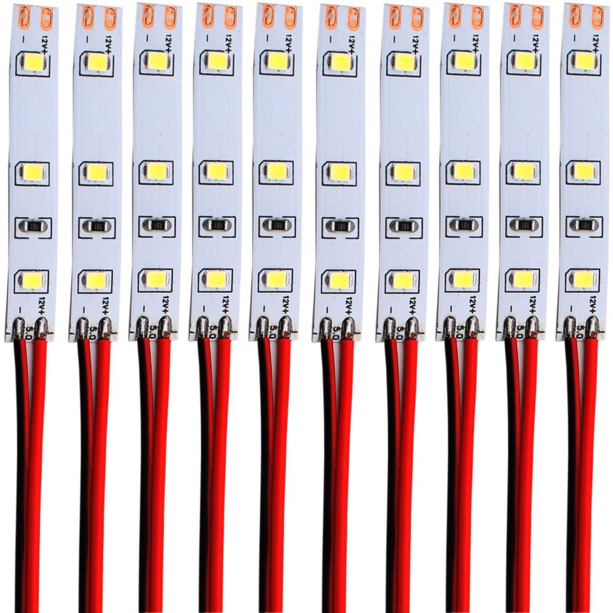 Modelbouw LED verlichting 3-LED 5 cm - wit met kabel 10 cm - AC/DC 12-18V - ideaal voor modelspoor - ShopVlot