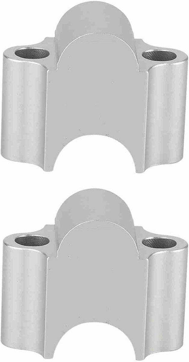 SnelShoppen - Motorfiets Handvat Verhoger, Handlebar Clamp Booster, Universele Aluminium Handvat Verhoger 7/8'' 22mm Motorfiets Handvat Verhoger (Zilv