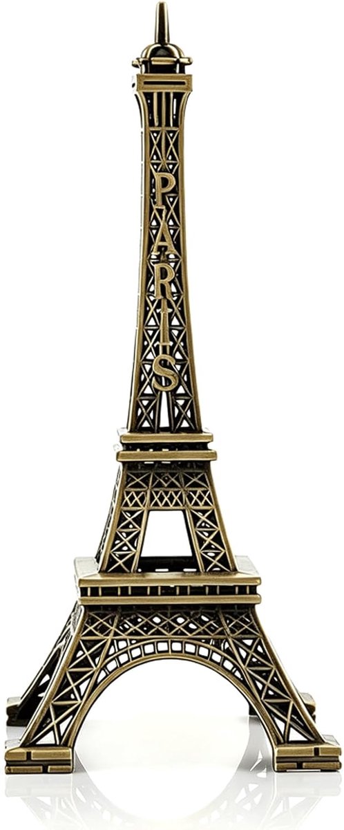 SnelShoppen - Elegante Metaal Eiffel Toren Beeld, Replica van de Franse Eiffel Toren, Zinklegering, Decoratief Tafeldecor voor Verzamelaars, 10CM Hoog