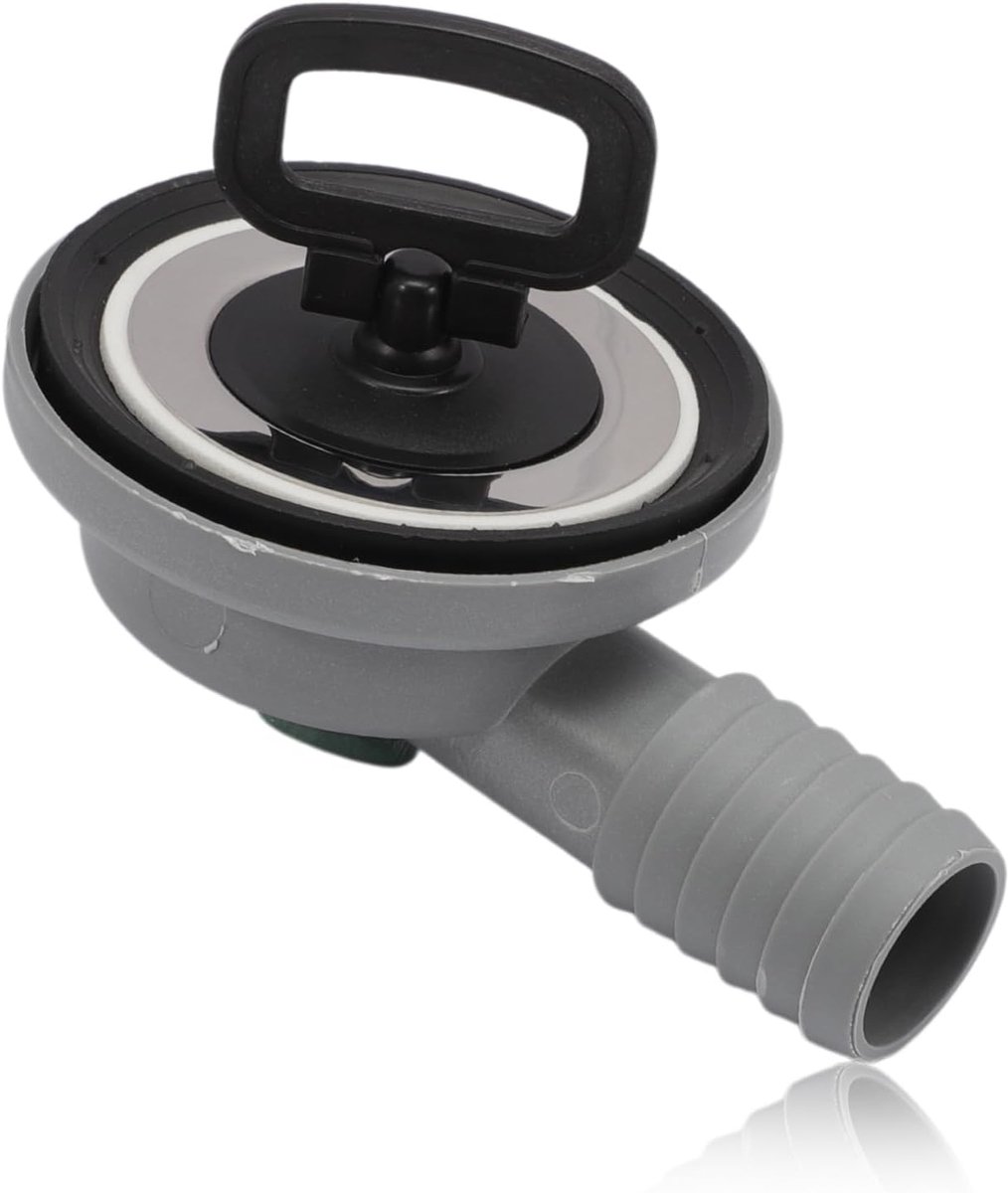 SnelShoppen - RVS Afvoerslang 55 mm - Afvoer Set voor Siphon Motorhome - 90 Graden Hoek voor Caravan, Boot, Wasbak - Inclusief 20-25 mm Slang