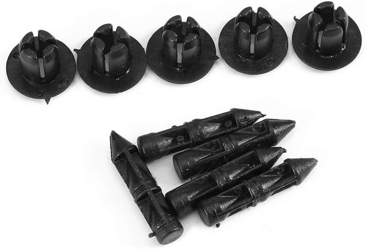 SnelShoppen - 100 Stuks Auto Bevestigingsclips 6mm Kunststof Rivit Bevestigingsclips Universeel Motor Trim Clip Uitbreidingsclips Voor Auto