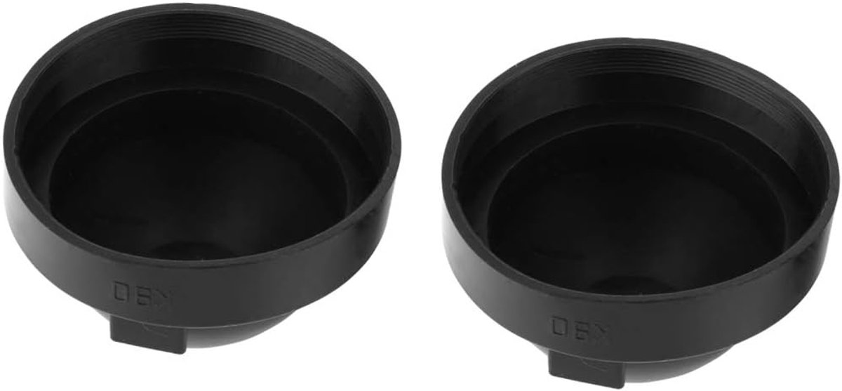 SnelShoppen - Headlight Dust Cover Set 90 mm - 2 Stuks - Zwart - PVC Rubber - Waterdichte Koplamp Afdekkap - Bescherming tegen Stof en Vocht - Geschik