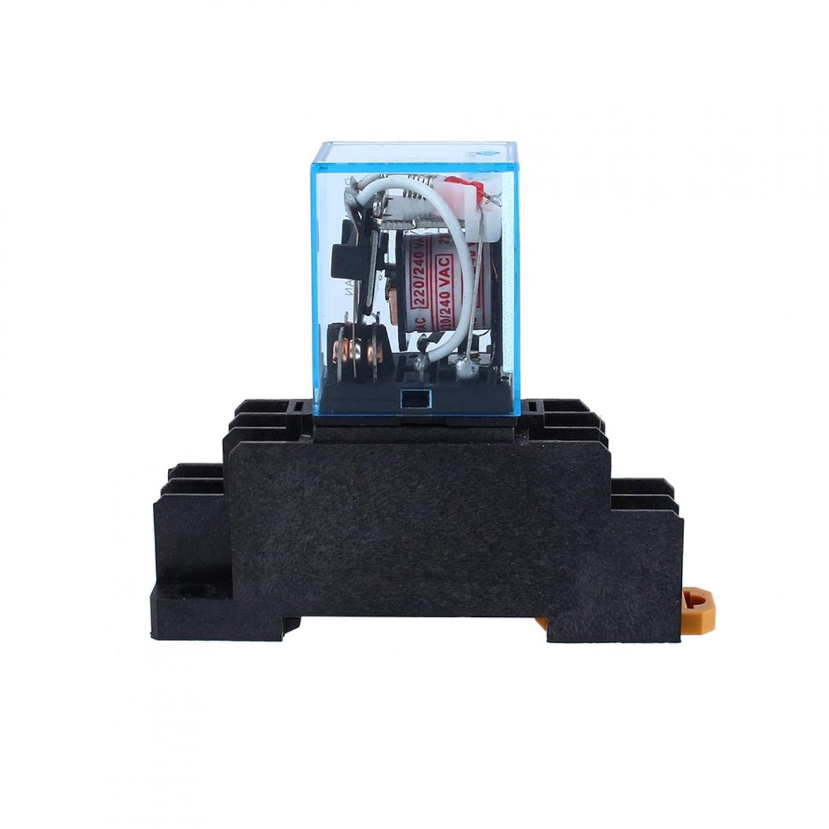 SnelShoppen - 220 V Power Relay, DPDT 10 A Relais met Basis, Coil Relais voor Afstandsbediening, Communicatie en Elektronische Apparaten