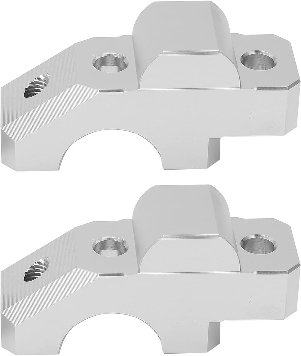 SnelShoppen - Handlebar Riser Clamp 2pcs Handlebar Adapter voor Motorfiets, Verhoging, Hoogwaardig Aluminium, Zilver, Vervangingsonderdeel voor Tracer