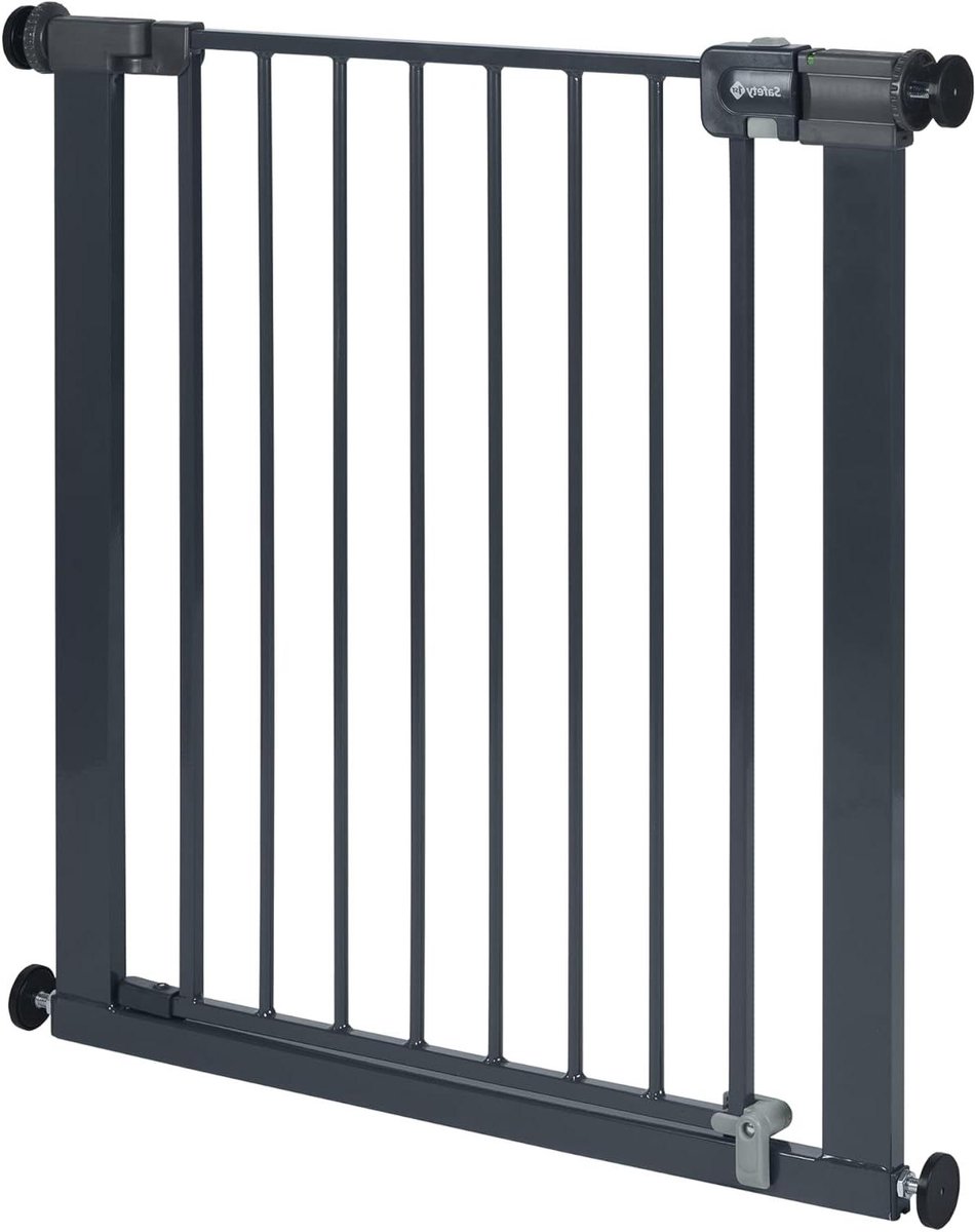 Metalen Kinderhek - Babyhek traphek - Veiligheid in huis - Installatie zonder boren - 73-80 cm - Zwart