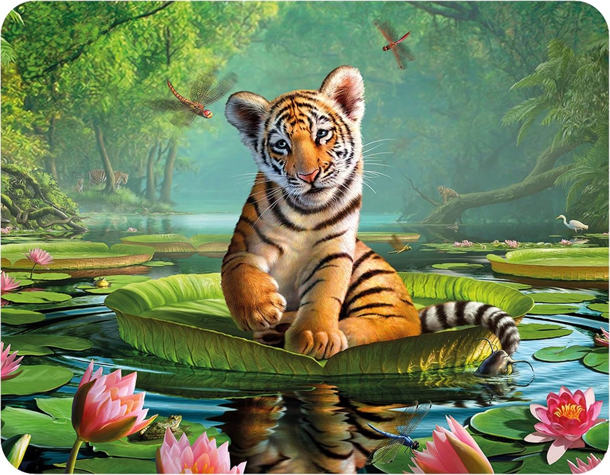 SnelShoppen - 3D LiveLife Magnet Tiger Lily - Lenticulair 3D Tijger Fridge Magnet - Magnetische Decoratie voor Kinderen en Volwassenen - Kunstwerk van