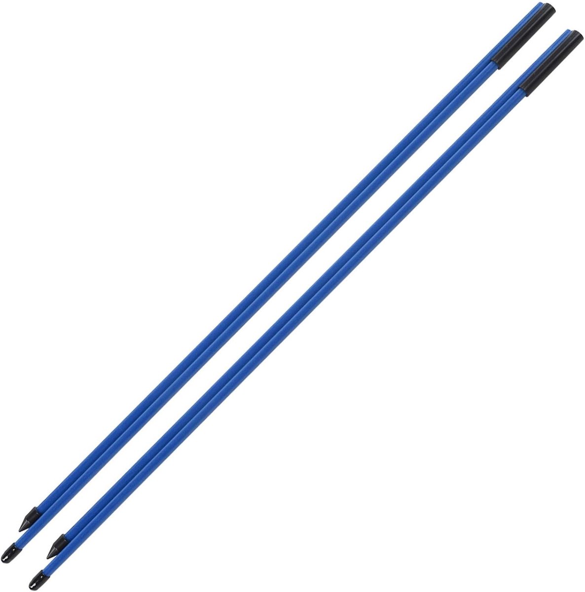SnelShoppen - Golf Oefen Sticks Fiberglas Corrugated Alignments Sticks 2-delig Vouwbaar Golf Swing Indicator Bar Blauw