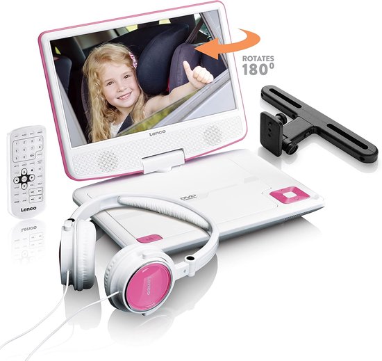 Draagbare DVD-speler - Mobiele Mediaspeler - Reizen en Entertainment - 9 inch Draaibaar Scherm - 174 x 222 cm — afbeelding 5