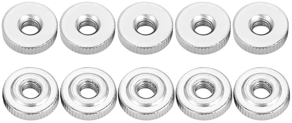 SnelShoppen - Serrated Moeren met Vleugelmoeren en Knurled Moeren M3 M4 M5 M6 M8 M10 van Koolstofstaal voor Diverse Toepassingen