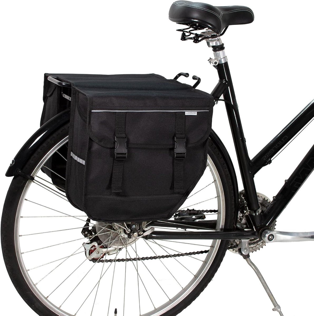 Dubbele Fietstassen - Fietsbagage - Dagelijks Gebruik - Waterafstotend Materiaal - 28 Liter - Zwart