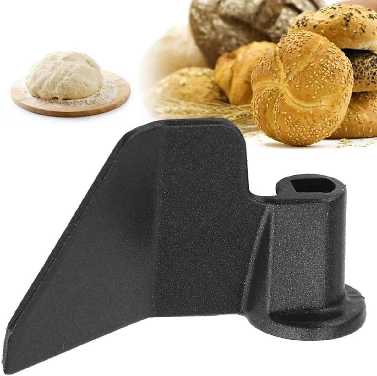 SnelShoppen Zwarte Kneedhaak voor Broodmaker Universele Vervangingsonderdeel Anti-aanbak Coating Koolstofstaal Geschikt voor Brood en Gebak 65x