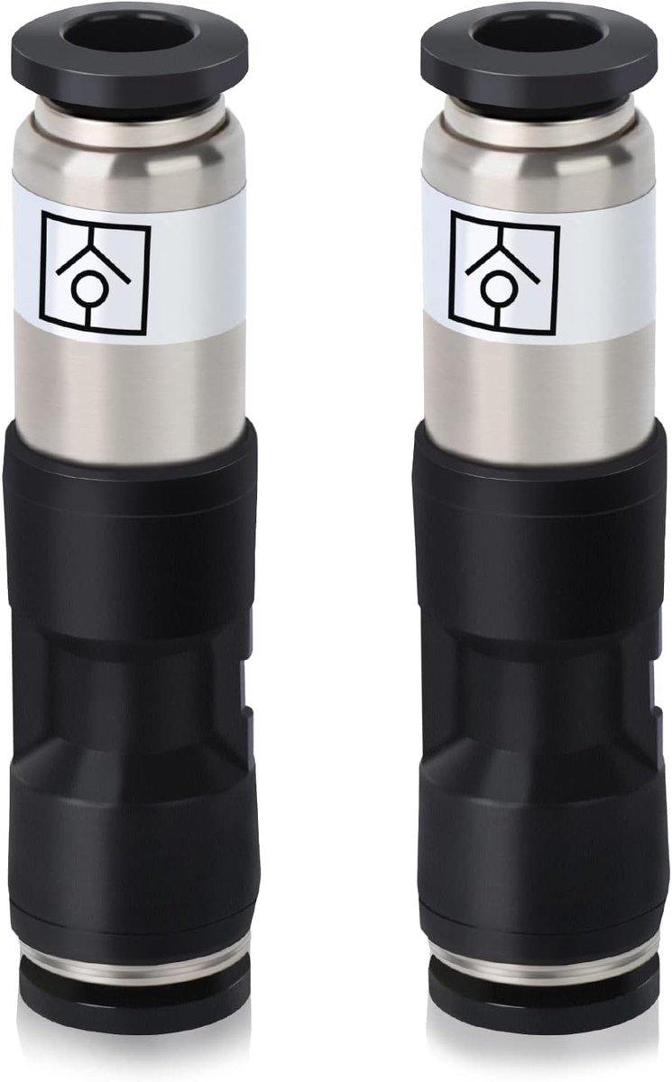 SnelShoppen - 2Pcs 8mm Luchtgecomprimeerde Terugslagklep Connectoren, Pneumatische Aansluitstukken, 1 Weg, Duurzaam, Snelle Verbinding, Voor Luchtleid