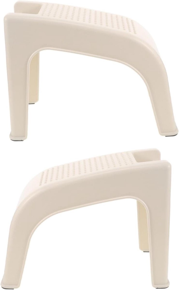 Voetsteun Pedicure - Voetenbankje Scheren - Benen Scheren - Antislip Platform - 37.50X27.50X17.00CM - Beige