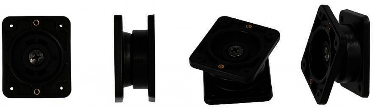 Big tilt swivel with centered face plate