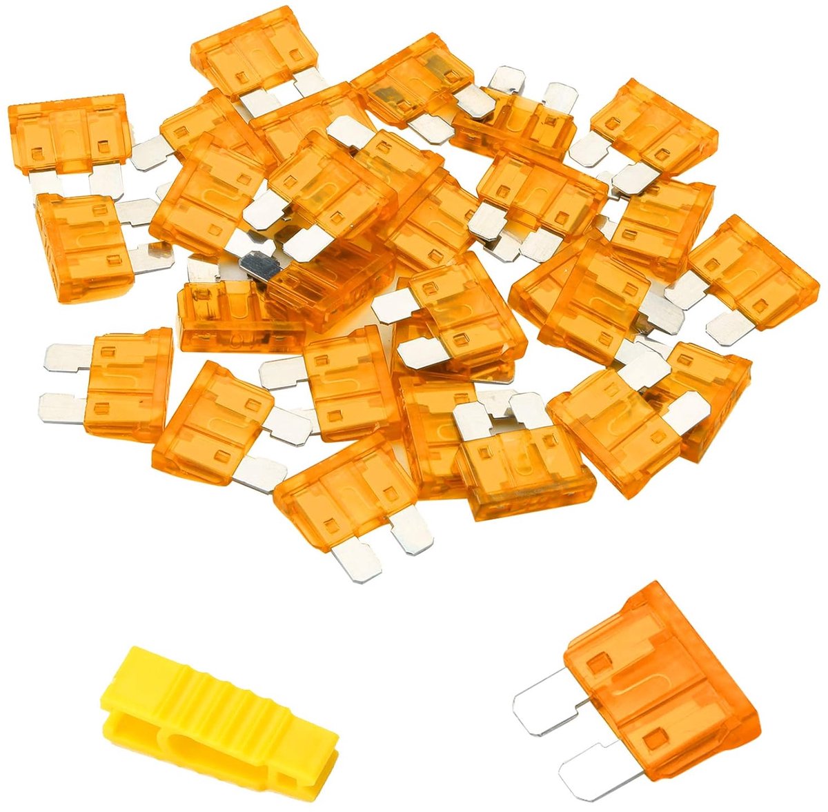 20pcs 5A Standard Car Fuses, Bolatus Flat Fuse, Car Fuse, Car Fuse Plug Fuse, Flat Fuse Set with 1 Fuse Puller - ShopVlot