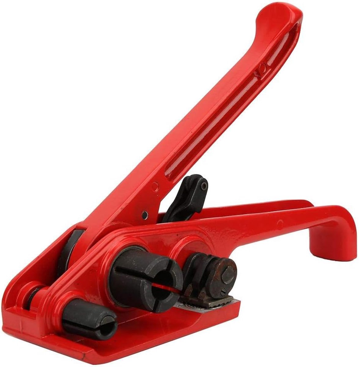 SnelShoppen - Handmatige Strapping Tensioner Verpakkingsmachine Sealing Combinatietool Bindmiddel Strapping Cutter voor 16~19mm PET/PP Band (Rood)