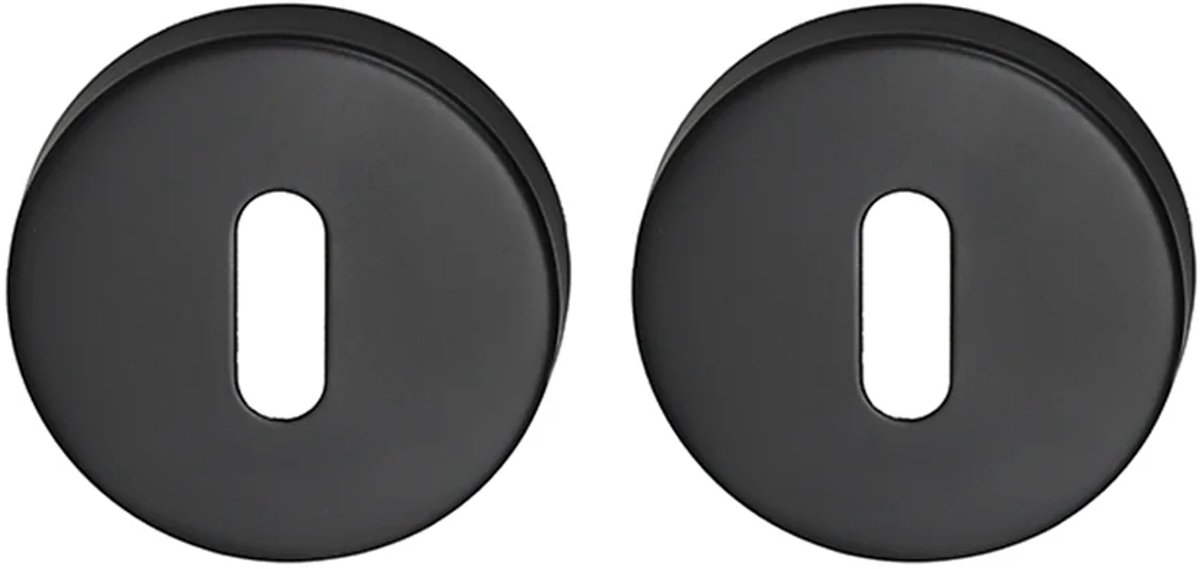 Sleutelrozet rond 54,8x8,8 mm mat zwart PVD gecoat