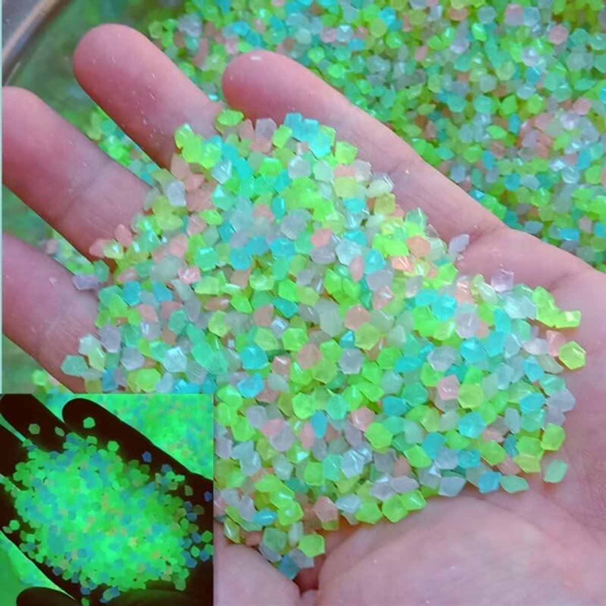 Solidchoice - 6000 Stuks Kleurrijk Lichtgevend Zand voor Decoratie