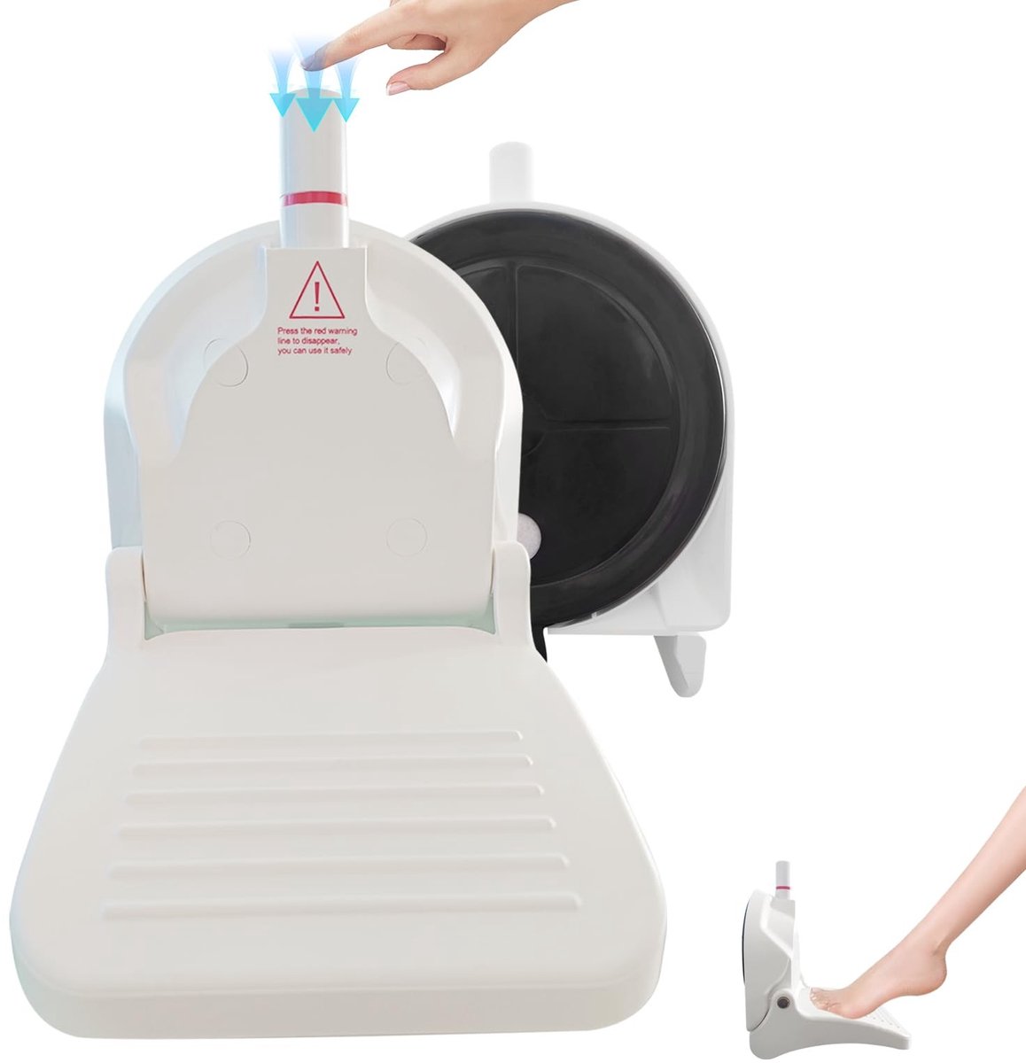Solidchoice - Vouwbare Douche Voetsteun met Zuignap - Ideaal voor Badkamer