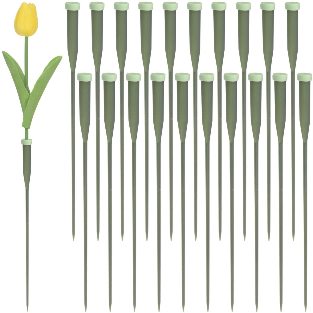 Solidchoice - Plastic Bloemenbuizen met Rubber Kappen - 11.8 Inch voor Verse Bloemen