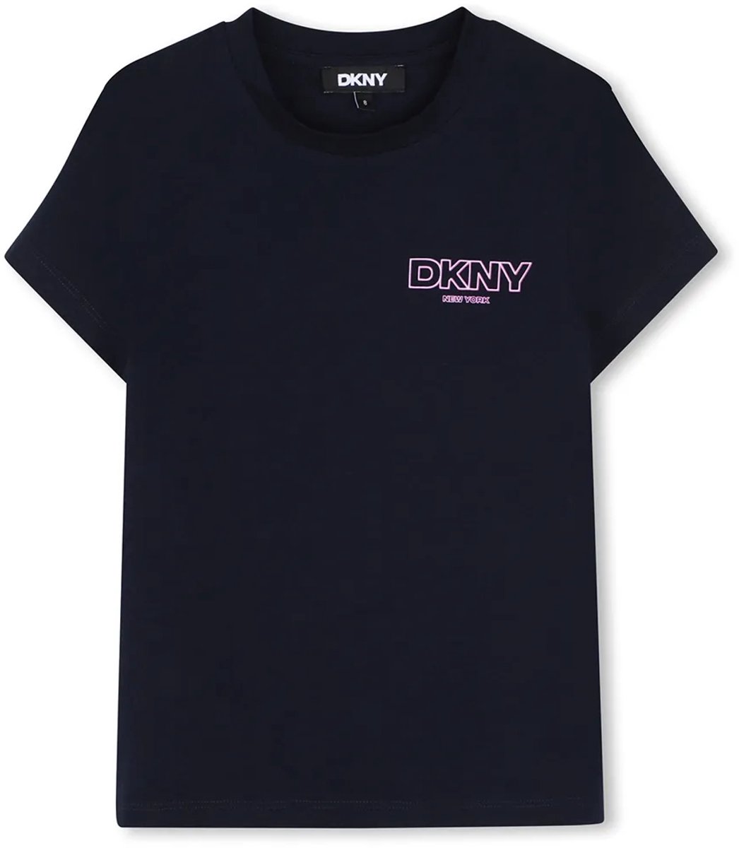 Dkny D62913 T-shirt Met Korte Mouwen Zwart 16 Years Meisje