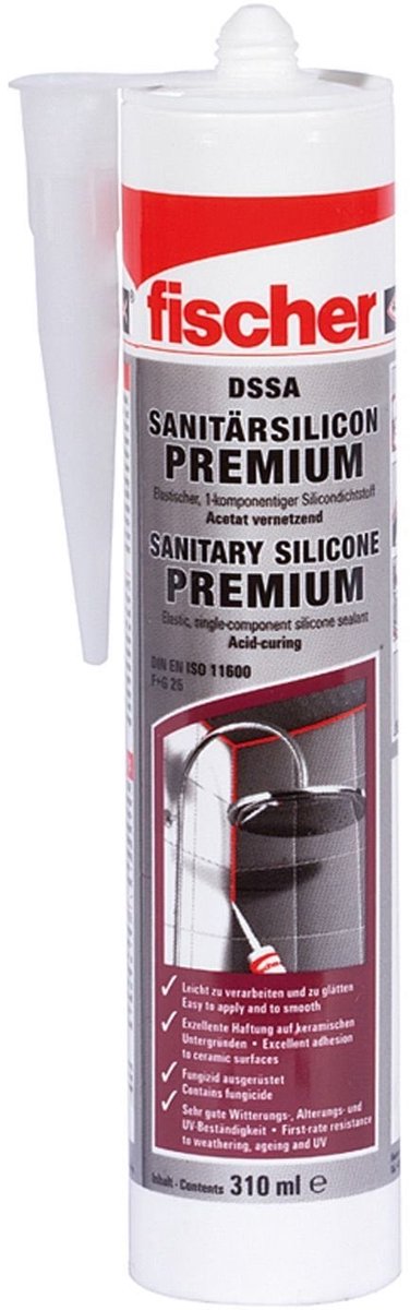 Fischer 1x sanitairkit 310 ml DSSA W wit - 053101