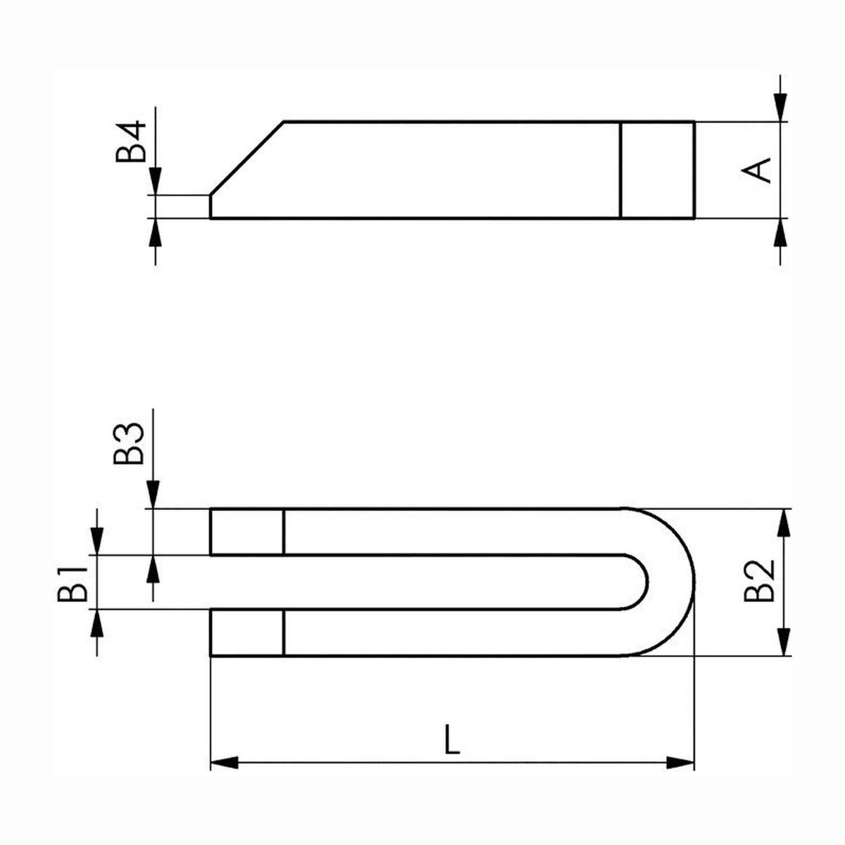 AMF Gabelspanneisen DIN 6315B 125 x 14 mm - 70490