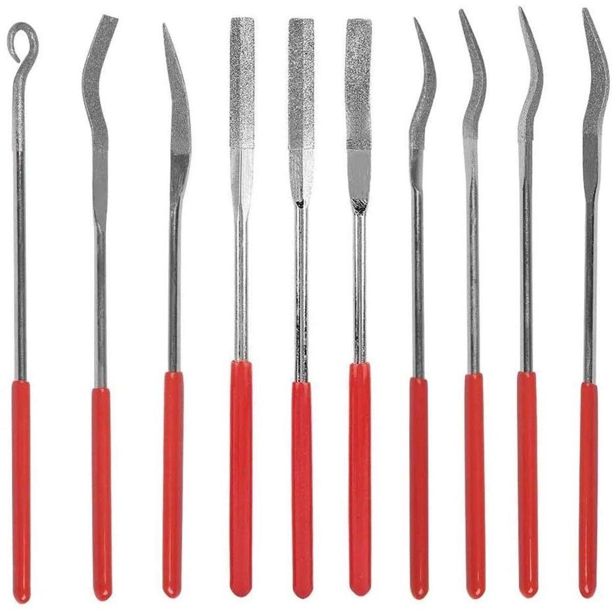 Solidchoice - Set van 10 Mini Riffler Vijlenset met Diamantcoating