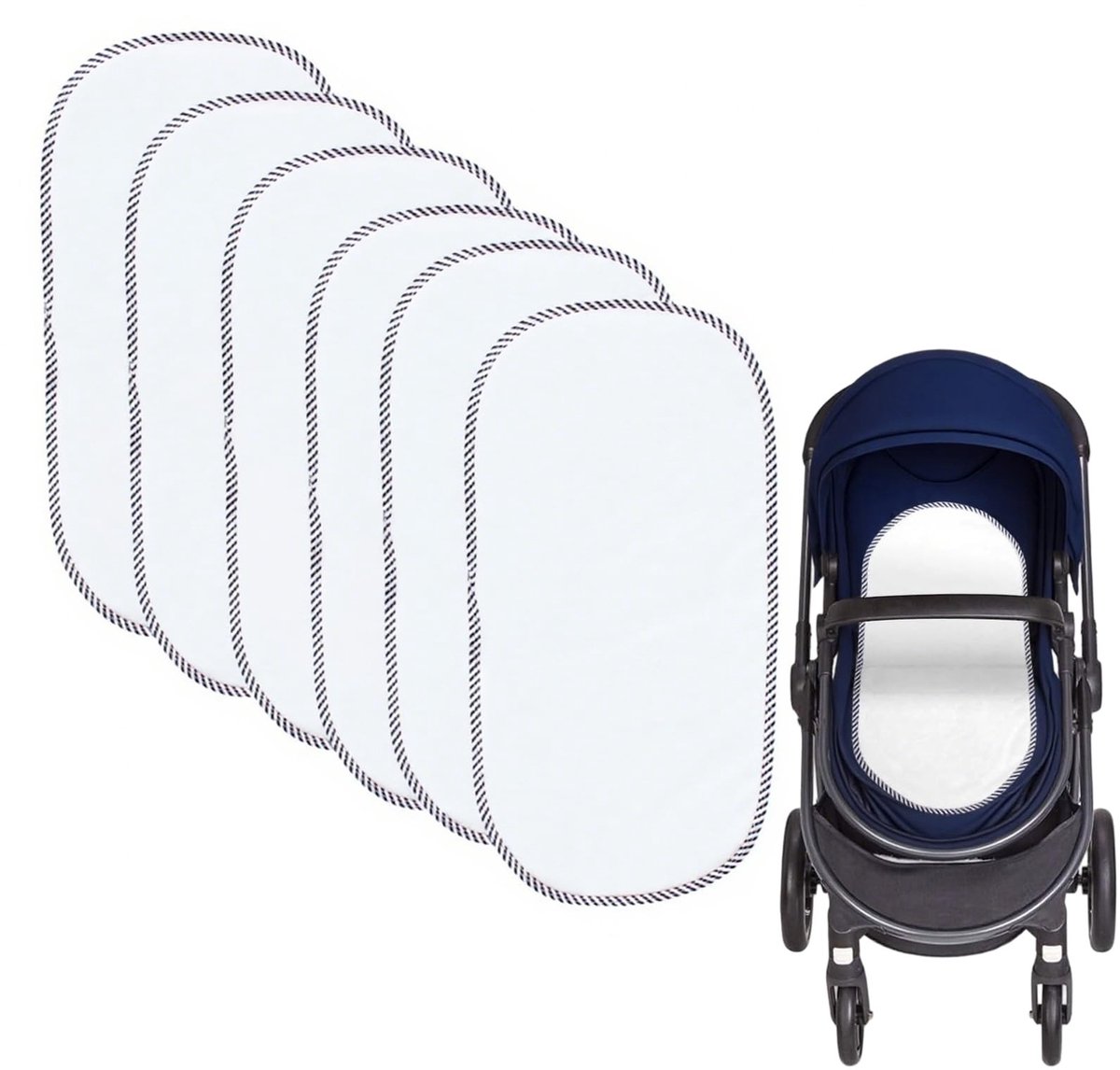 Solidchoice - Wasbare Waterdichte Veranderdoek van Bamboe (6 Stuks)