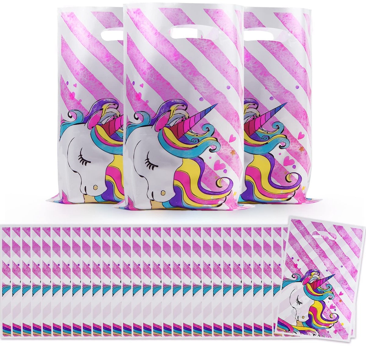 Solidchoice - Set van 30 Unicorn Verjaardagszakjes voor Kinderen