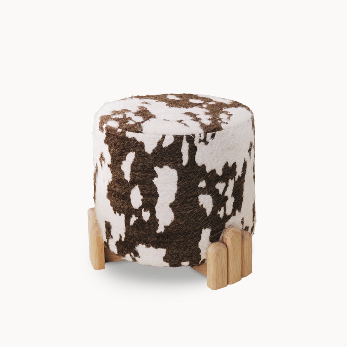 Your Little King Poef Little - Little Moo - Dutch Design - Handgemaakt in Nederland - Eikenhout