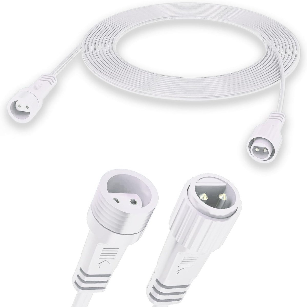 Kerstverlichting Verlengkabel - Wit - 10 m - Waterdicht en Anti-corrosie - Voor Buiten gebruik