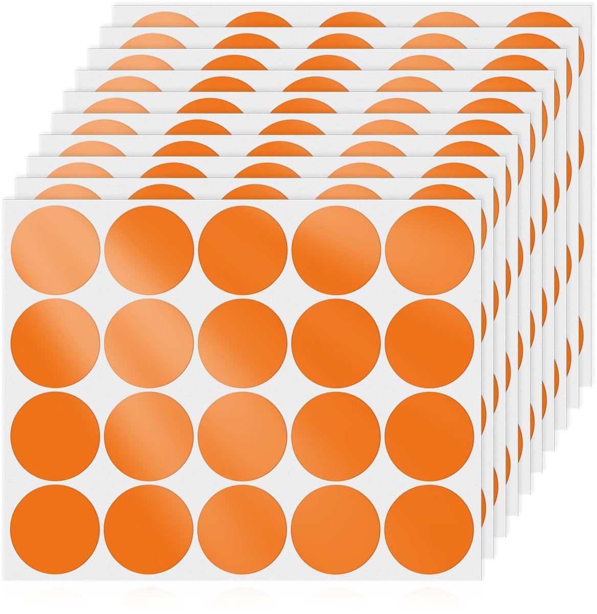 Solidchoice - Set van 200 Oranje Puntstickers 50mm