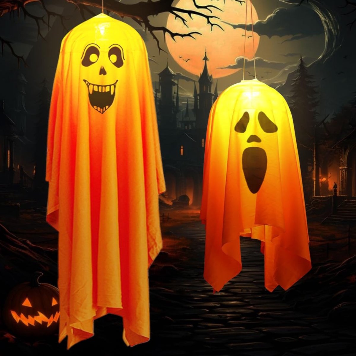 Solidchoice - Hangende Halloween Spoken met LED Verlichting